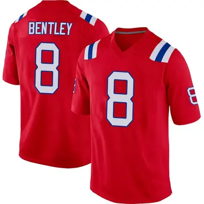 Men's Game Ja'Whaun Bentley New England Patriots Red Alternate Jersey