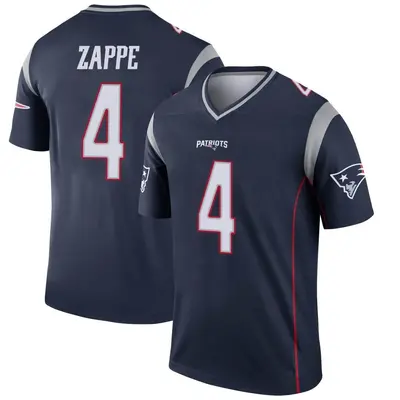 Men's Legend Bailey Zappe New England Patriots Navy Jersey
