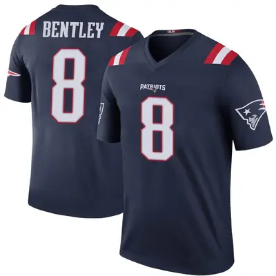Men's Legend Ja'Whaun Bentley New England Patriots Navy Color Rush Jersey