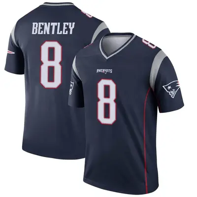 Men's Legend Ja'Whaun Bentley New England Patriots Navy Jersey