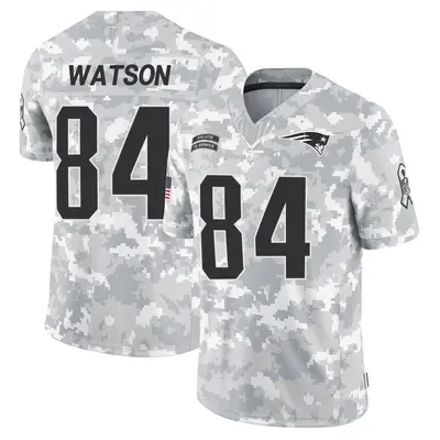 Men's Limited Benjamin Watson New England Patriots Arctic Camo 2024 Salute to Service Jersey