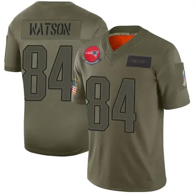 Men's Limited Benjamin Watson New England Patriots Camo 2019 Salute to Service Jersey