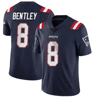 Men's Limited Ja'Whaun Bentley New England Patriots Navy Team Color Vapor Untouchable Jersey