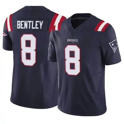 Men's Limited Ja'Whaun Bentley New England Patriots Navy Vapor F.U.S.E. Jersey
