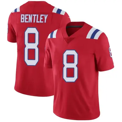 Men's Limited Ja'Whaun Bentley New England Patriots Red Vapor Untouchable Alternate Jersey