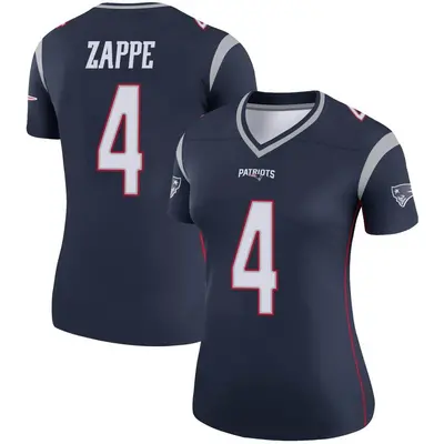 Women's Legend Bailey Zappe New England Patriots Navy Jersey