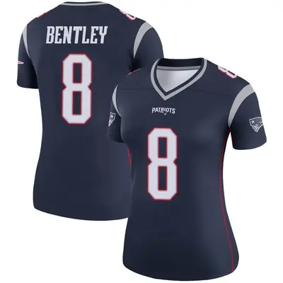 Women's Legend Ja'Whaun Bentley New England Patriots Navy Jersey