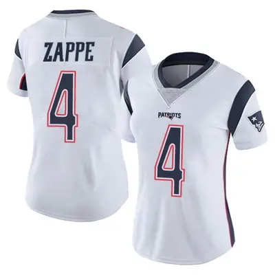 Women's Limited Bailey Zappe New England Patriots White Vapor Untouchable Jersey