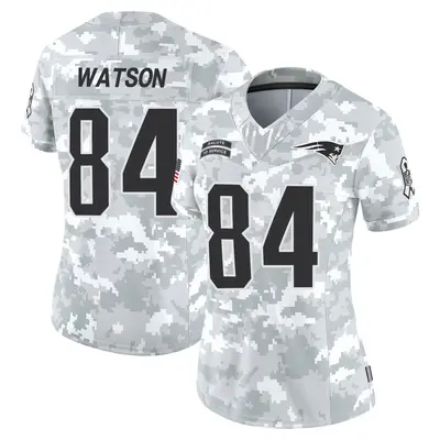 Women's Limited Benjamin Watson New England Patriots Arctic Camo 2024 Salute to Service Jersey