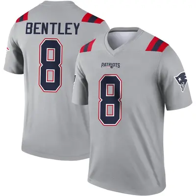 Youth Legend Ja'Whaun Bentley New England Patriots Gray Inverted Jersey