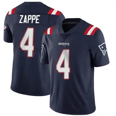 Youth Limited Bailey Zappe New England Patriots Navy Team Color Vapor Untouchable Jersey